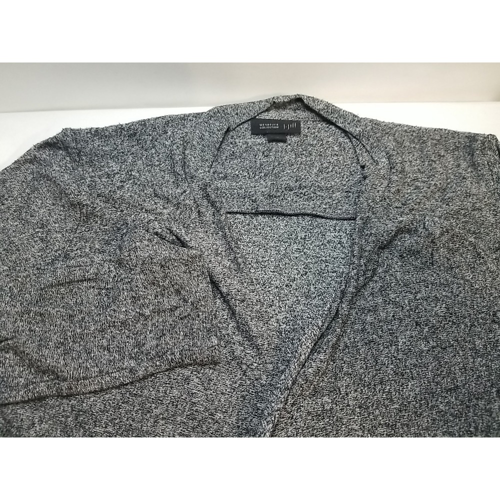 J Jill Wearever Collection Womens Small Gray Open‎ Cardigan Sweater Long Sleeve